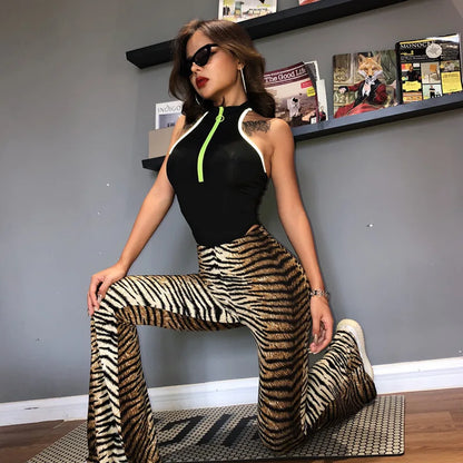 Animal Print Flare Leggings