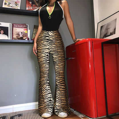 Animal Print Flare Leggings