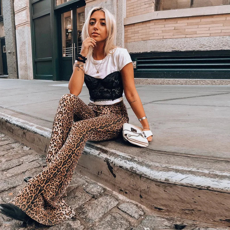 Animal Print Flare Leggings