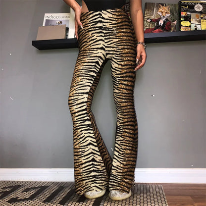 Animal Print Flare Leggings