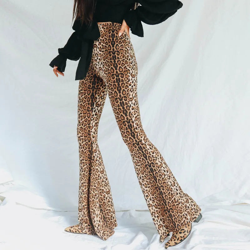 Animal Print Flare Leggings