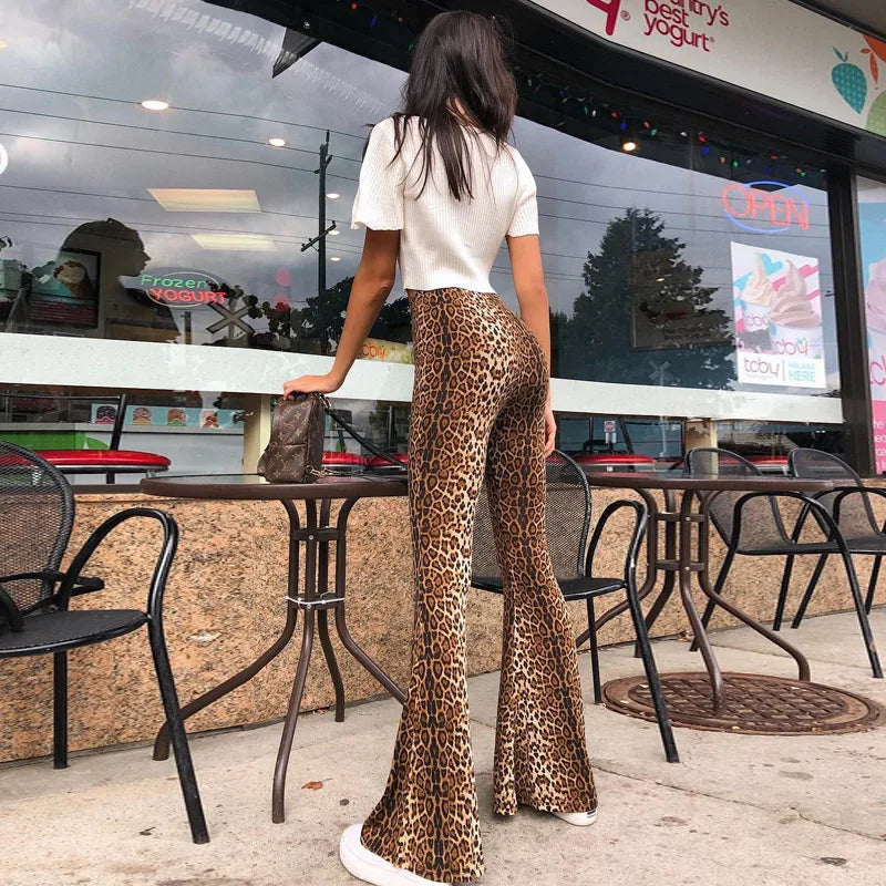 Animal Print Flare Leggings