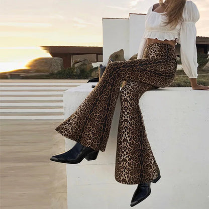 Animal Print Flare Leggings