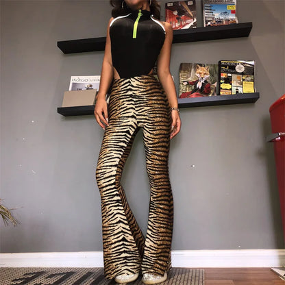 Animal Print Flare Leggings