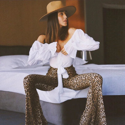 Animal Print Flare Leggings