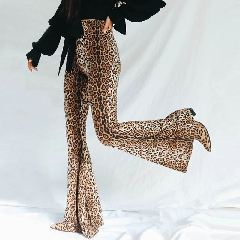 Animal Print Flare Leggings
