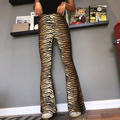 Animal Print Flare Leggings