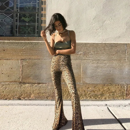 Animal Print Flare Leggings