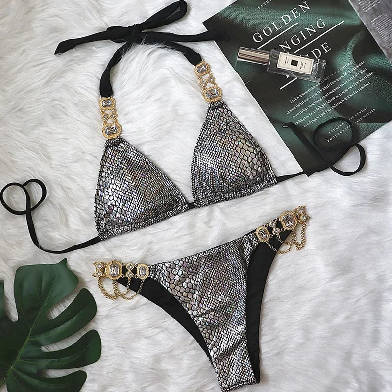 Rhinestone Diamond Bikini