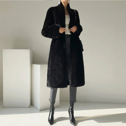 Faux Mink Fur Coat