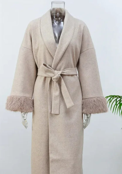 Chic Retro Black Fur Coat