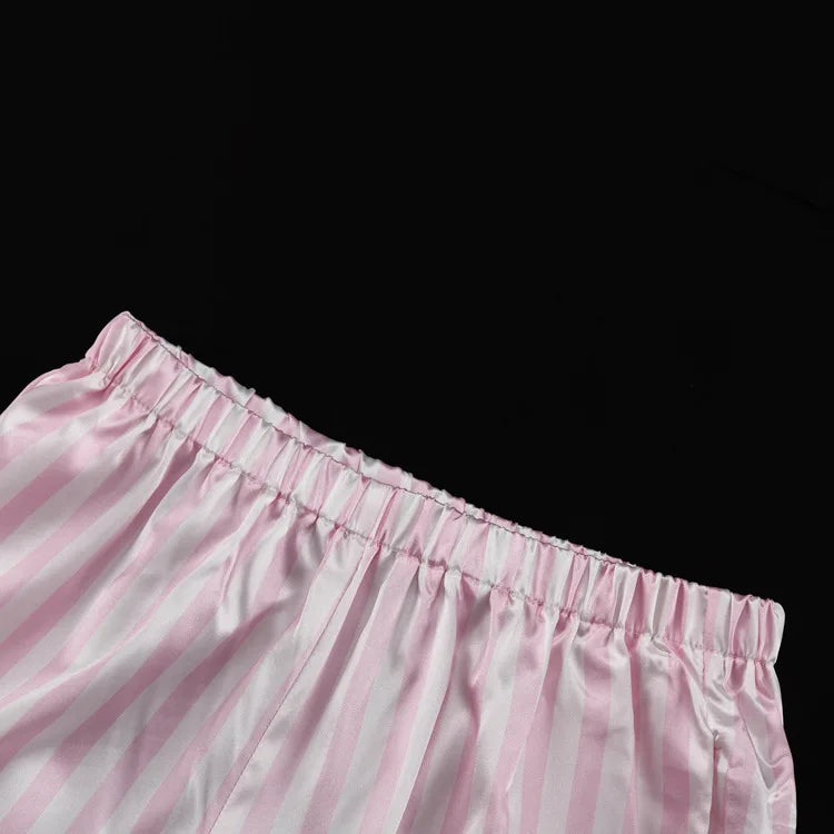 Pink Stripe Long Sleeve Pajamas Set