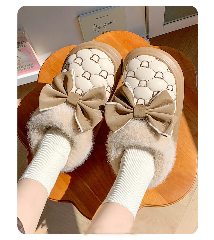 Platform Bow Slippers