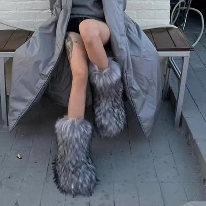 Fluffy Faux Fur Boots