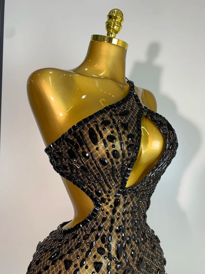 Rhinestone Evening Gown