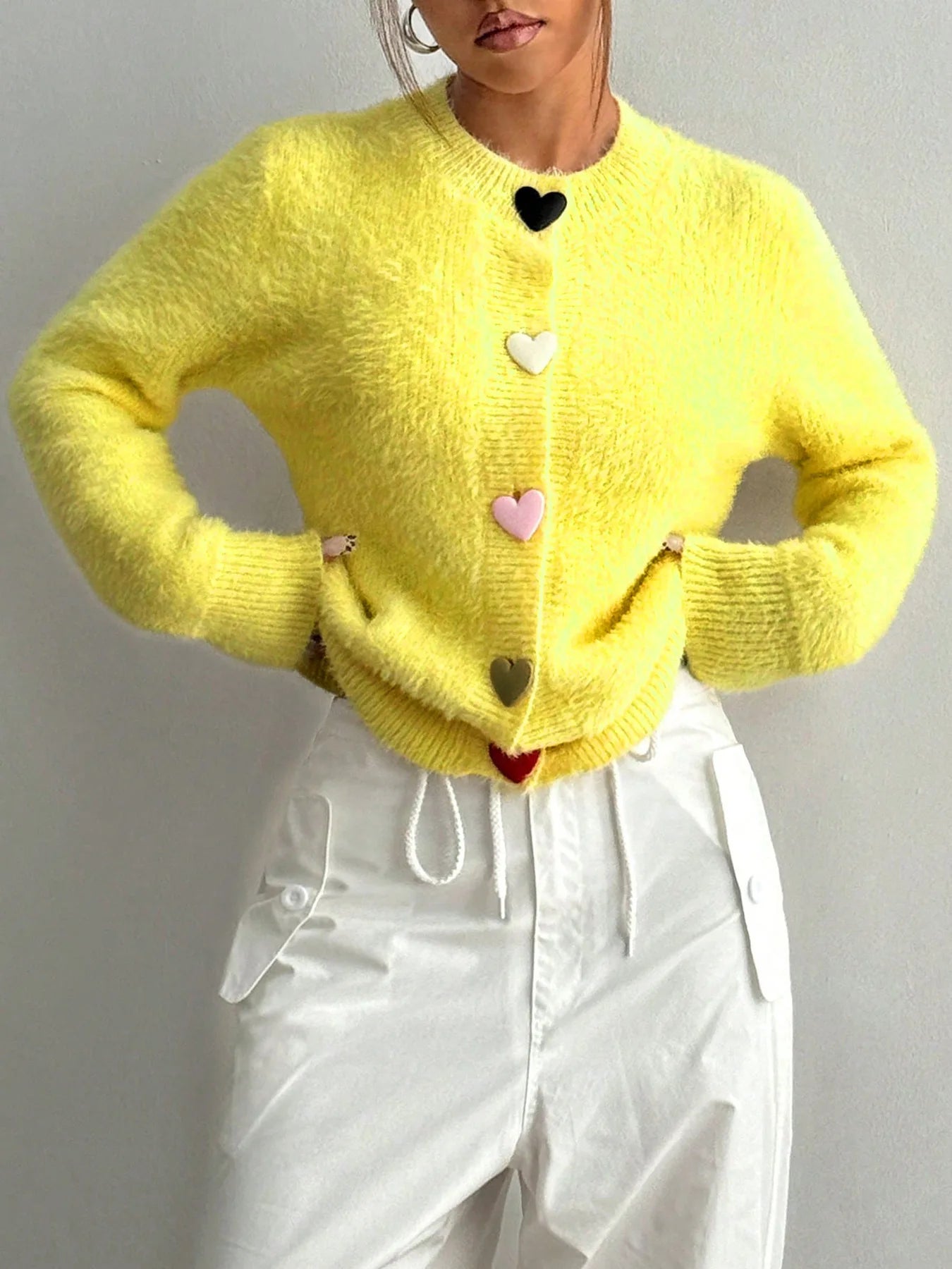 Yellow Heart Cardigan