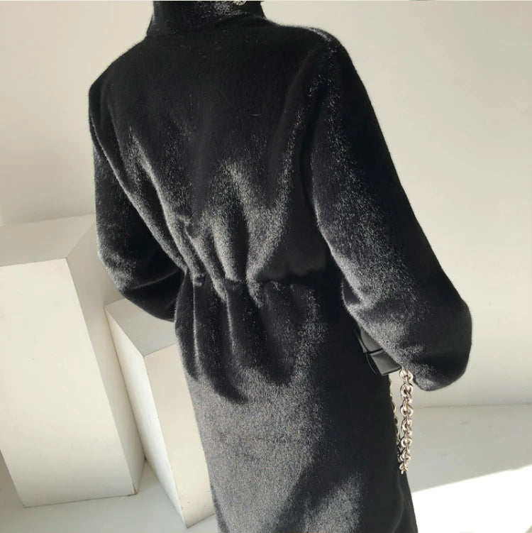 Faux Mink Fur Coat
