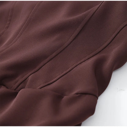 Solid Pleated Hem Mini