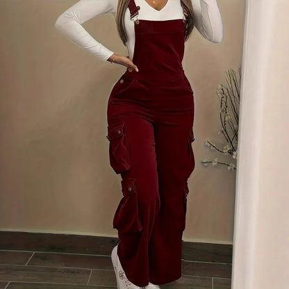 Y2K Ribbed Overalls