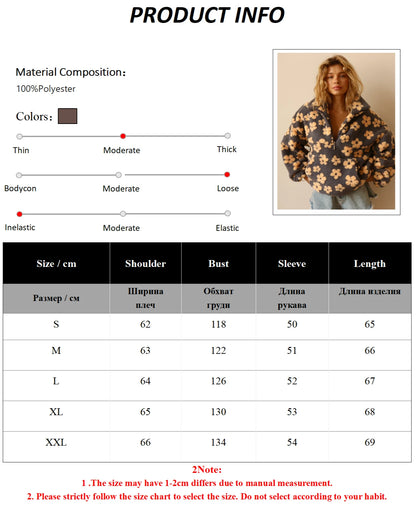 Floral Sherpa Pullover Sweatshirt