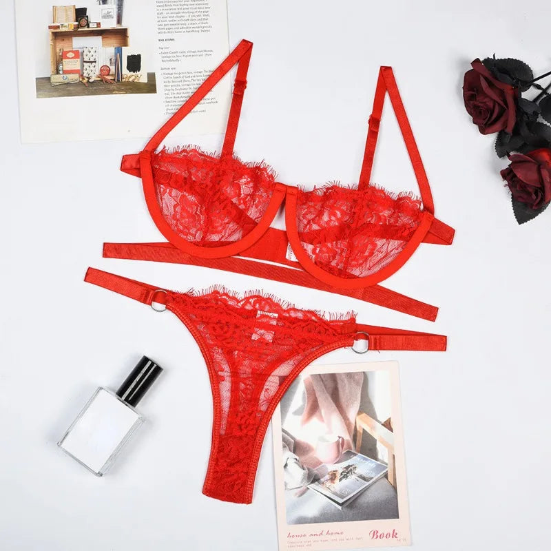 Transparent Lace Embroidery Set