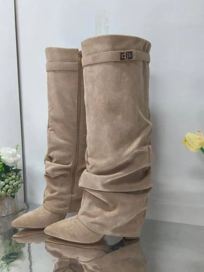 Metal Buckle Boot