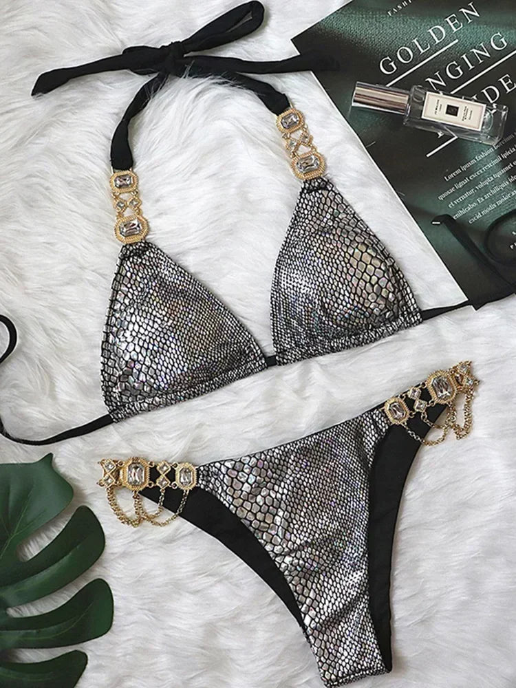 Rhinestone Diamond Bikini