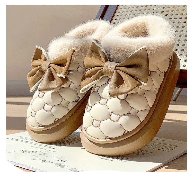 Platform Bow Slippers