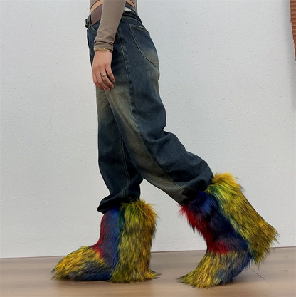 Fluffy Faux Fur Boots