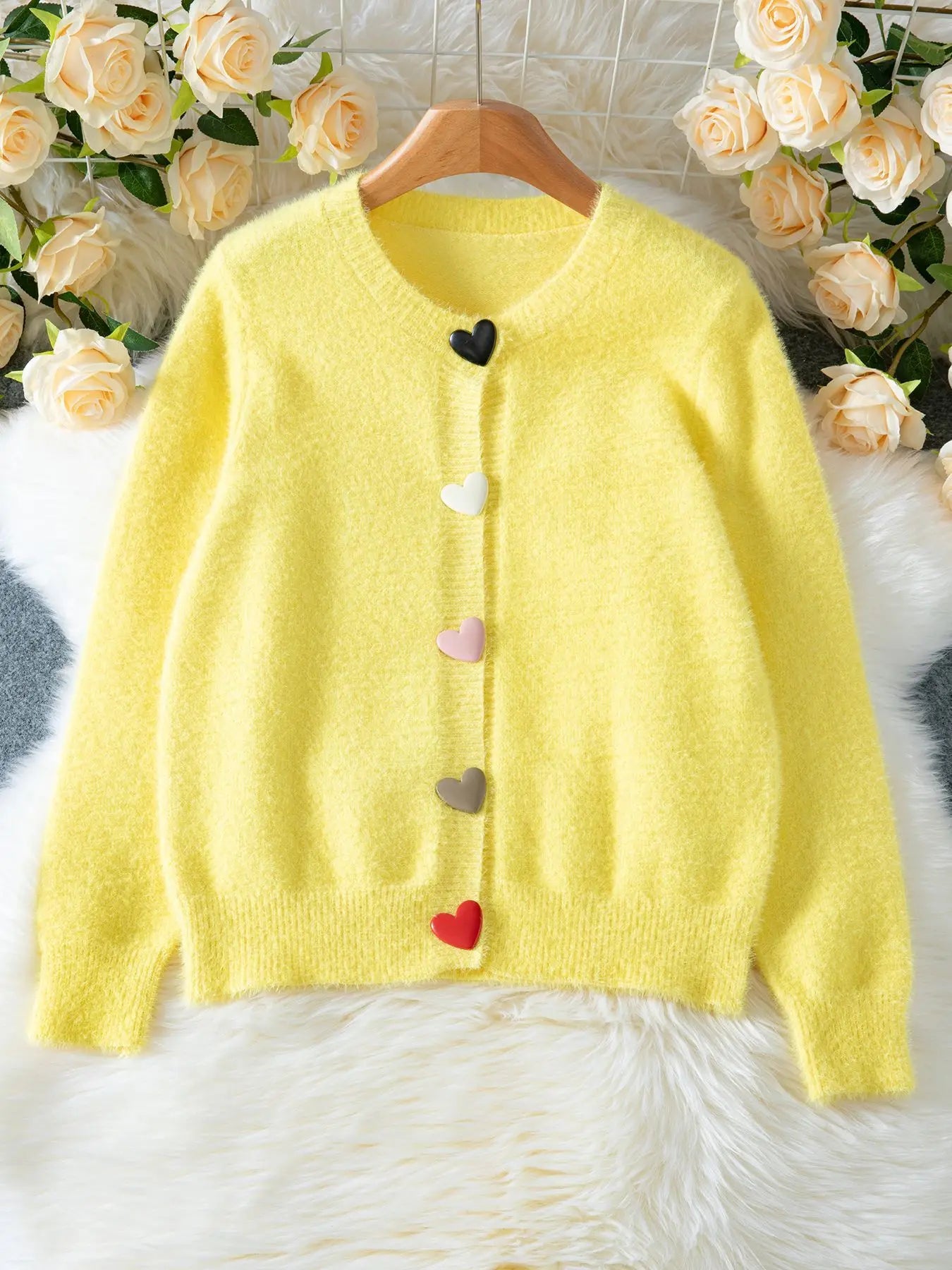 Yellow Heart Cardigan