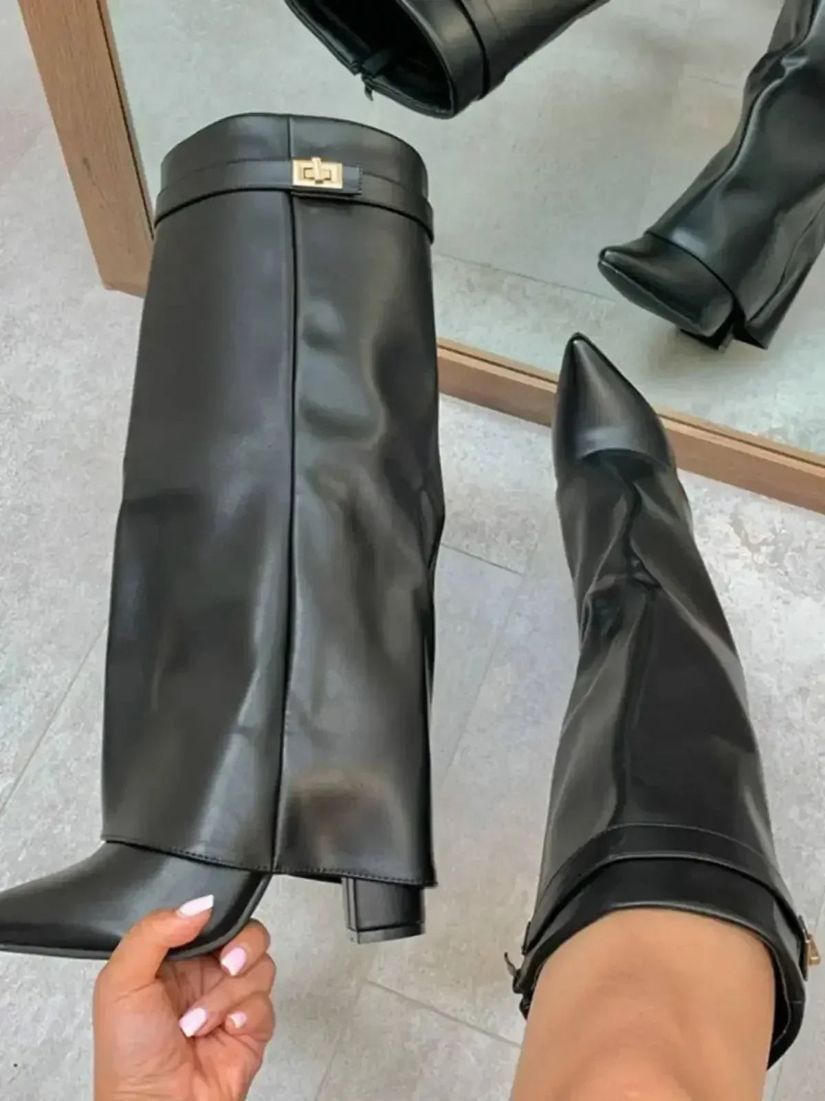 Metal Buckle Boot