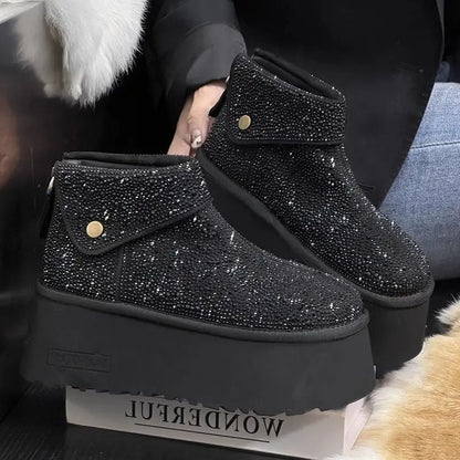 Rhinestone Ankle Boots