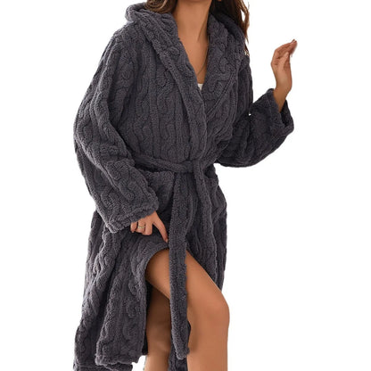 Long Hooded Bathrobe