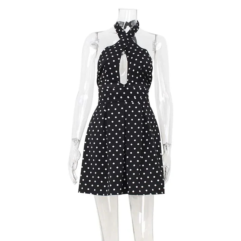 Polka Dot Halter Dress