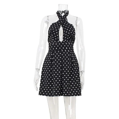 Polka Dot Halter Dress