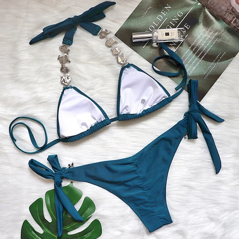 Rhinestone Diamond Bikini