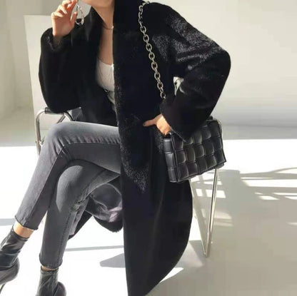 Faux Mink Fur Coat