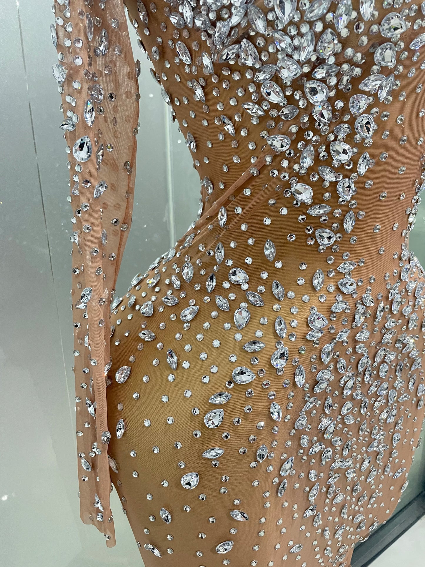 Sheer long sleeve Dress