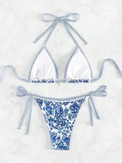 Halter String Triangle Two Piece Bikini
