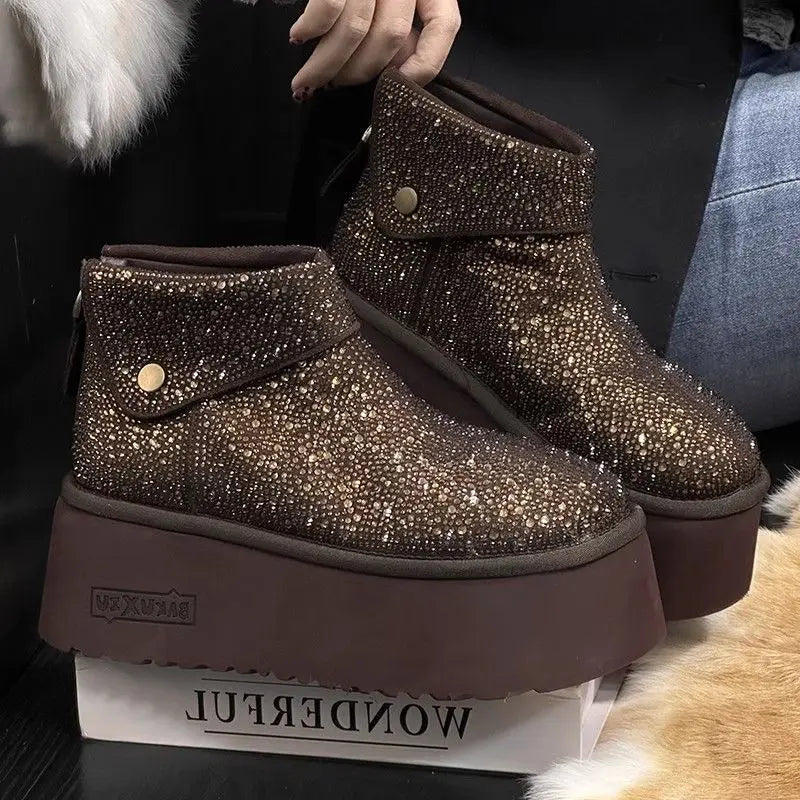 Rhinestone Ankle Boots
