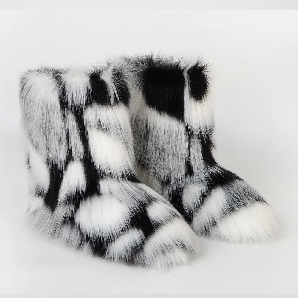 Fluffy Faux Fur Boots