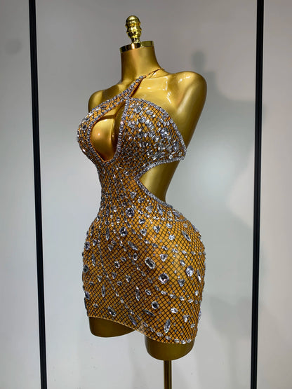 Rhinestone Evening Gown