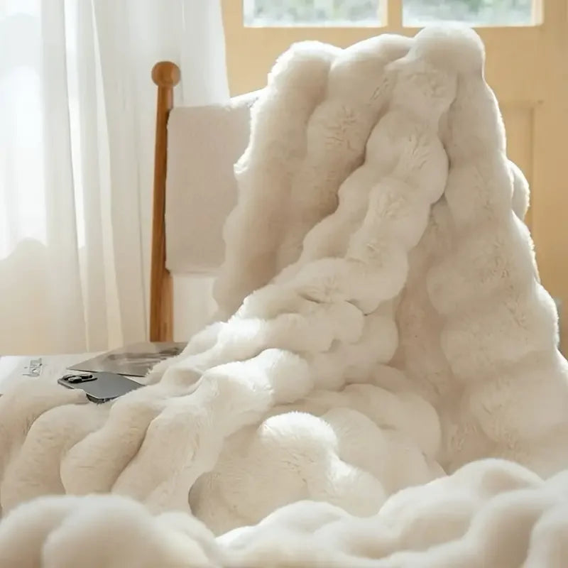 Cozy Soft Faux Fur Throw Blanket