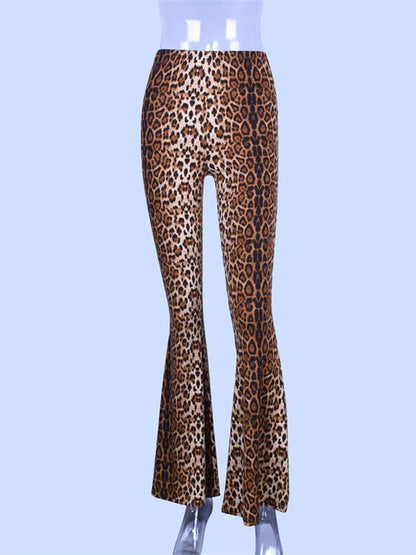 Animal Print Flare Leggings
