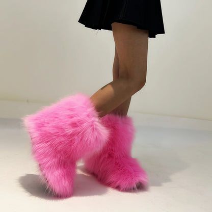 Fluffy Faux Fur Boots