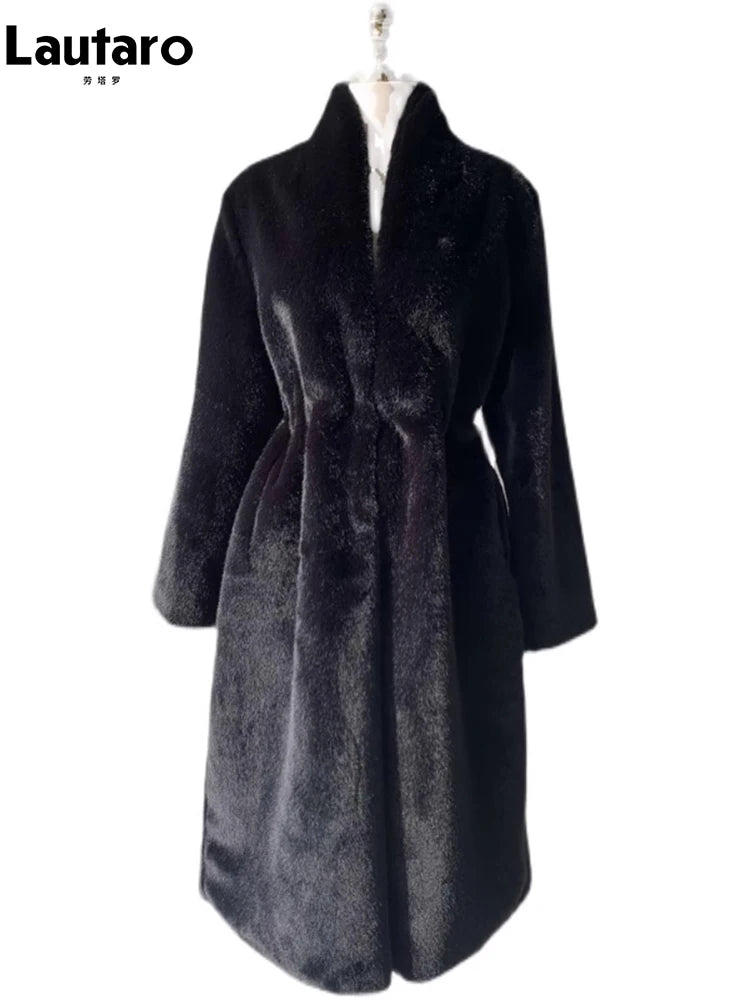 Faux Mink Fur Coat