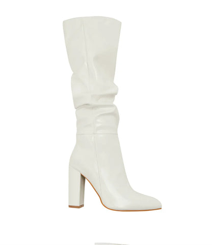 Pleated Point Slip On Boot