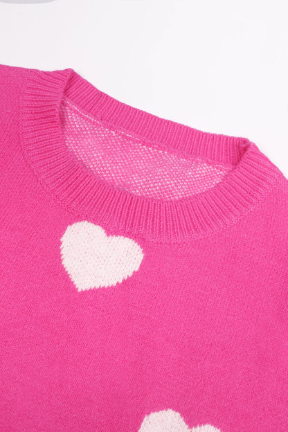Hot Pink Oversized Knit Sweater