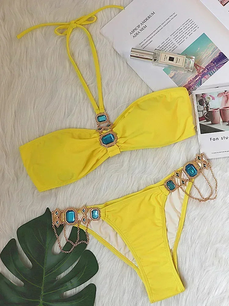 Rhinestone Diamond Bikini