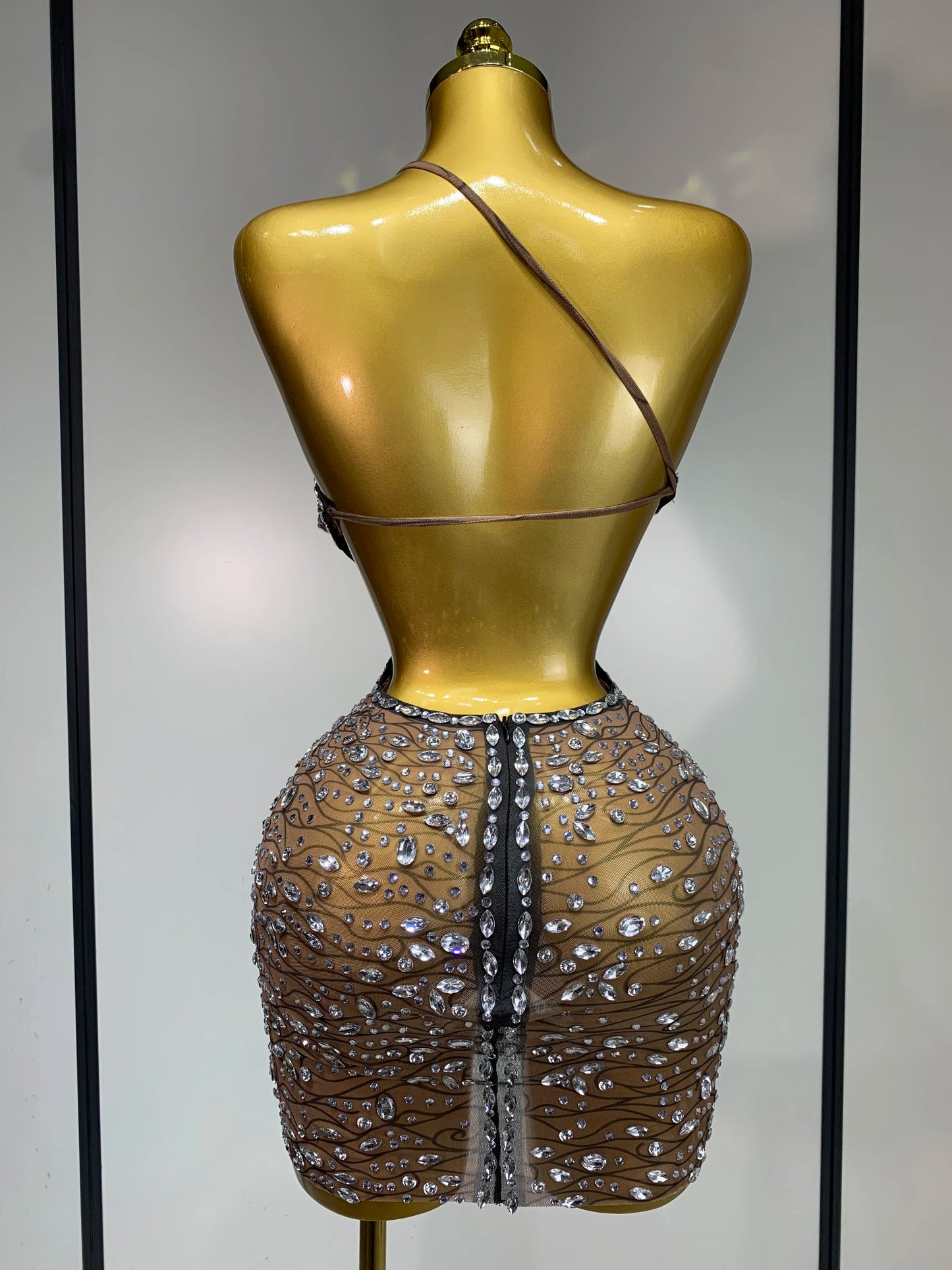 Rhinestone Evening Gown